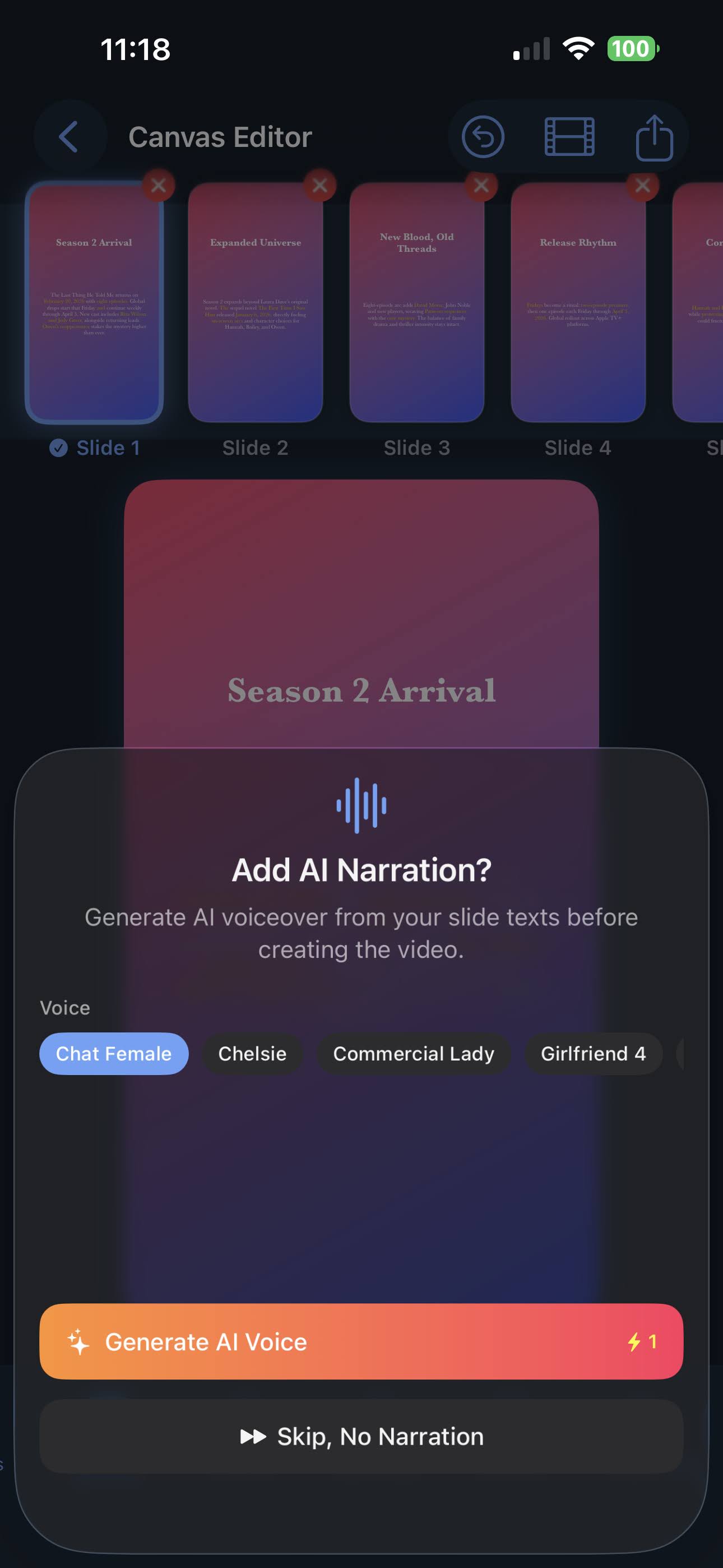 AI seslendirme ses seçimi